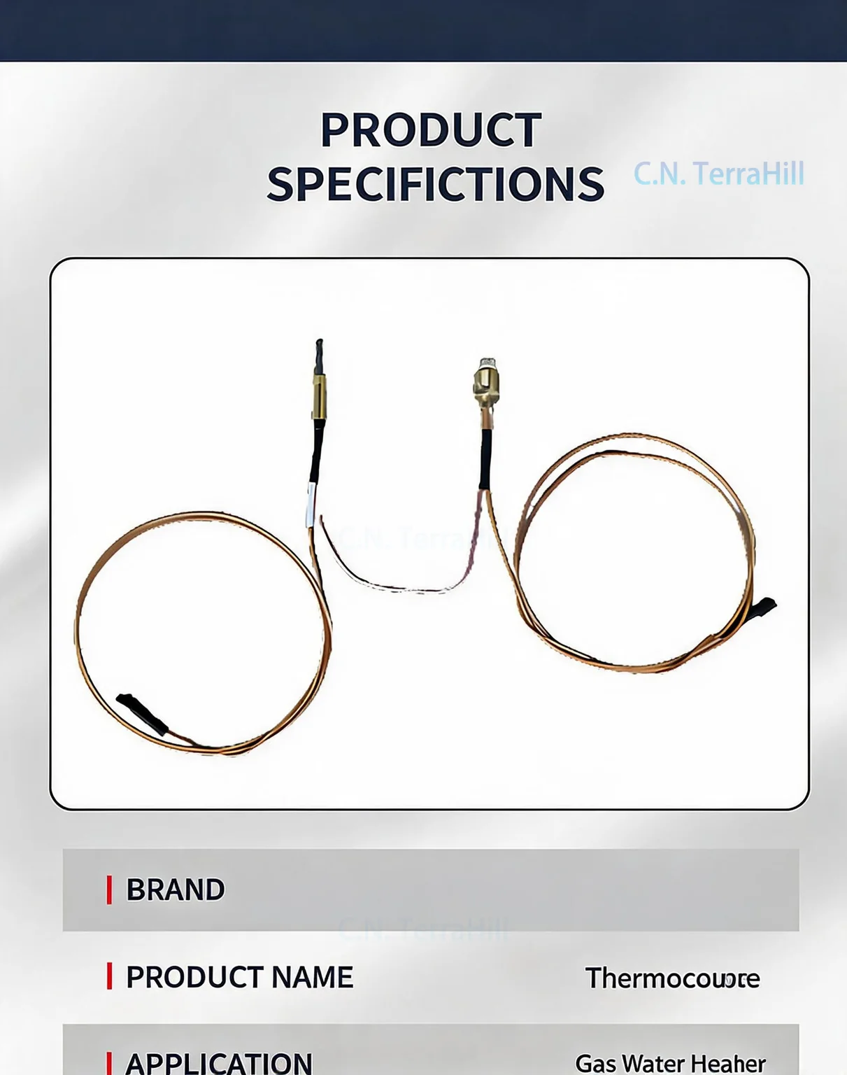 Gas Water Heater Thermocouple Replacement Part for Boiler Safety Device, Universal Flame Sensor Probe