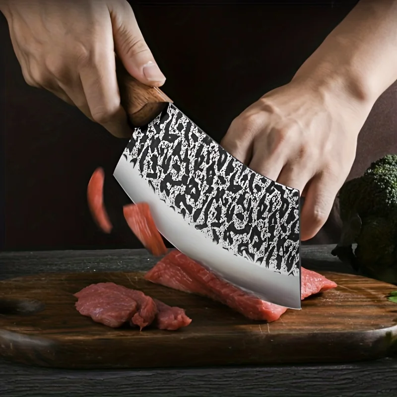 Sharp Stainless Steel Kitchen Knife for Slicing Meat and Vegetables - Perfect for Chefs and Home Cooks