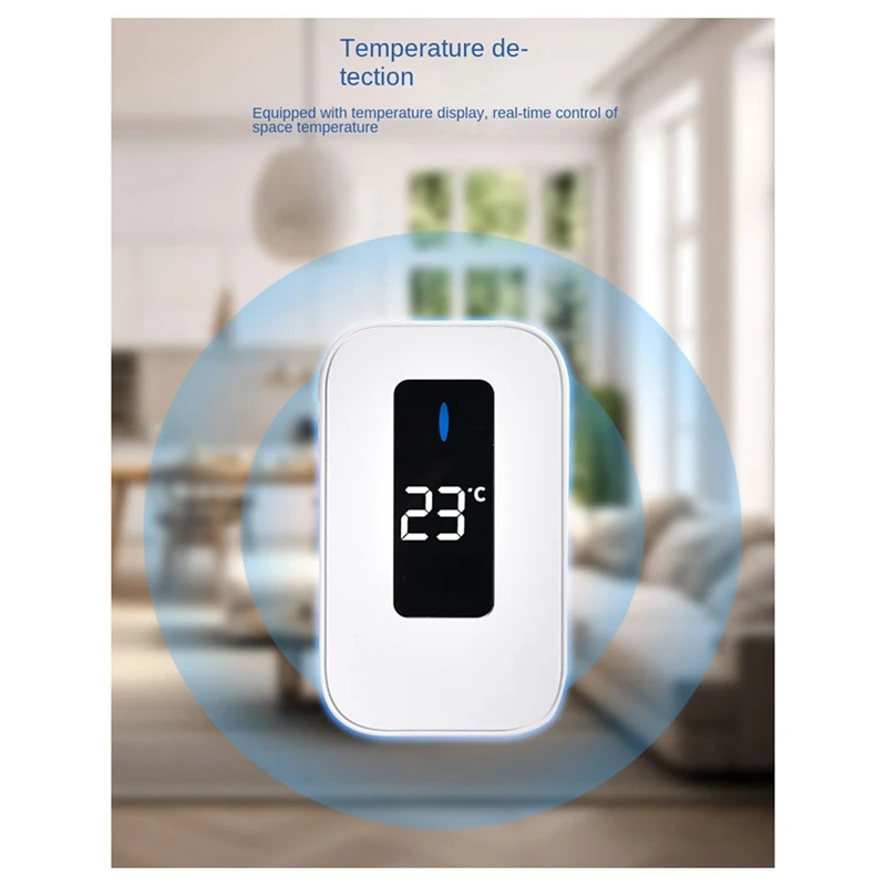 Wireless Doorbell Waterproof Self-Powered 38-Song Doorbell Set Home Outdoor Doorbell With Temperature Display Easy To Use