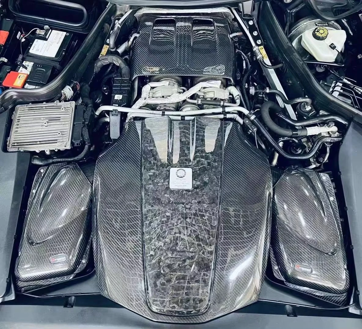 

High Quality ForAMG GT GTR GTC 4.0T 100% Dry Carbon Fiber Cold Air Intake System