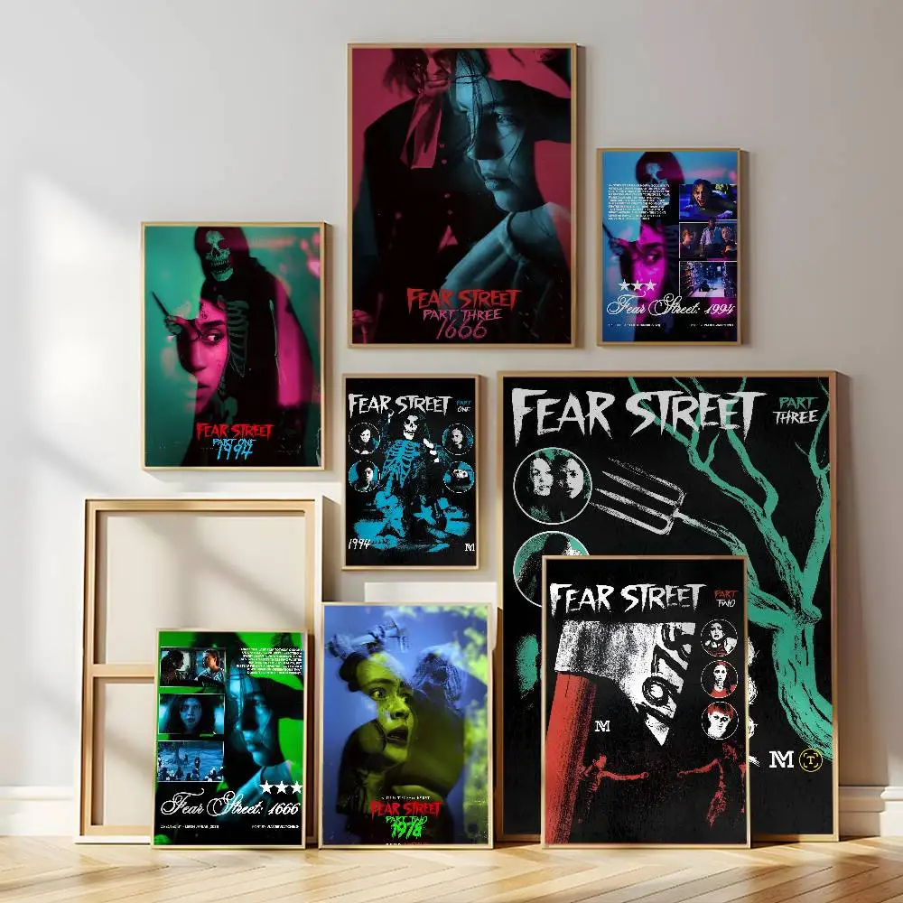 Horror Film Fear Street Poster Self-adhesive Wall Mural Art Waterproof Sticker For Bar Room Decor High Quality Print Gift