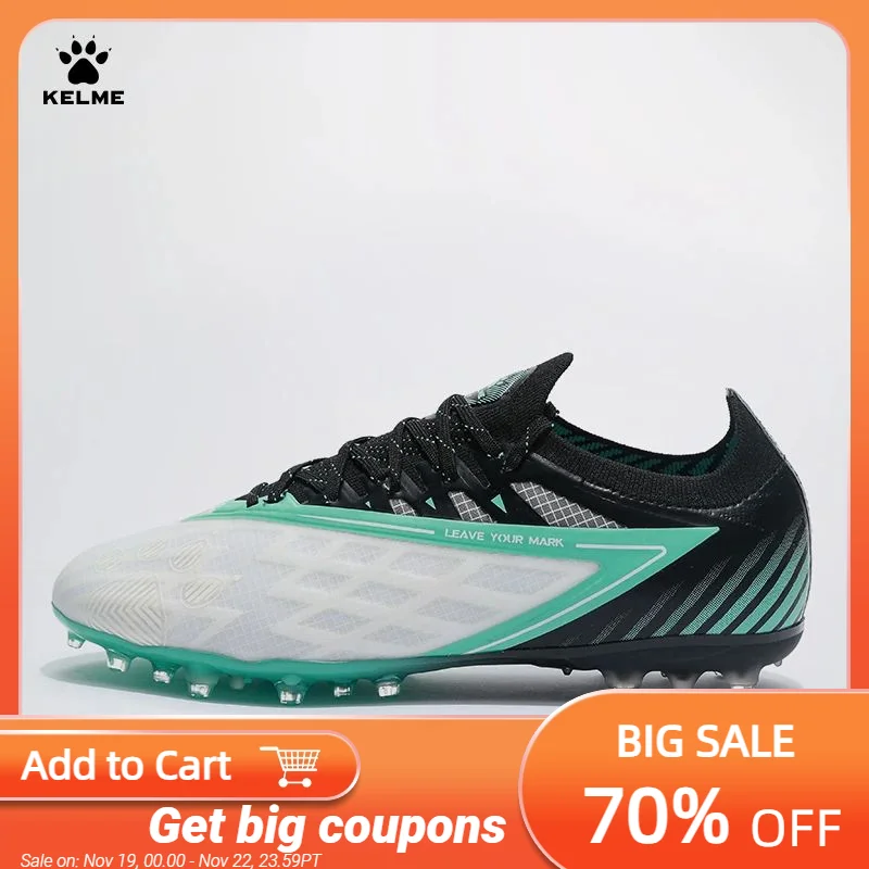 KELME Men MG Training Soccer Shoes Glimpse Series  Professional Football Boots Cushioning Sports Training Football Shoes