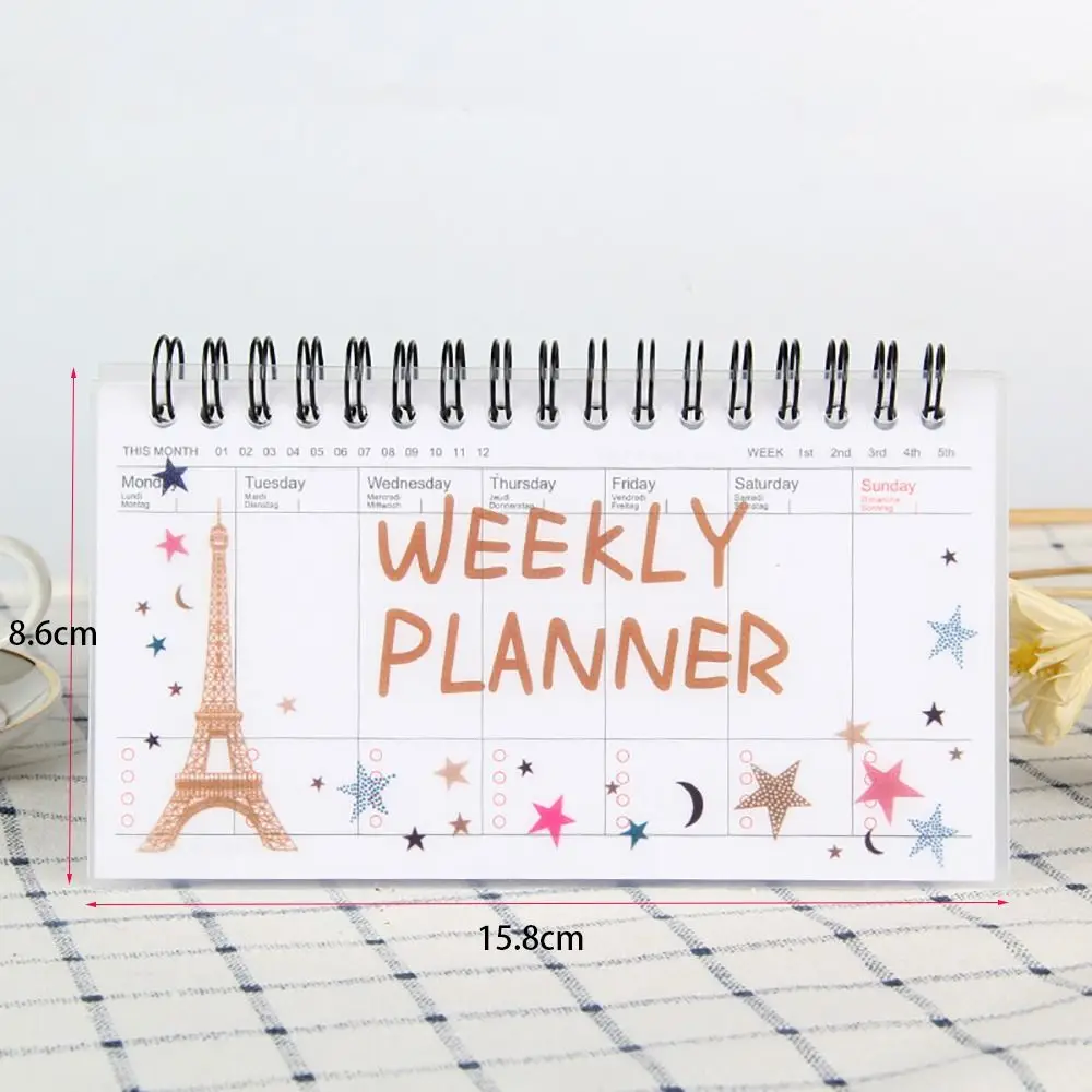 Student Diary Flip Notebook Notebook Agenda Book Diary Planner ตารางการวางแผนรายสัปดาห์