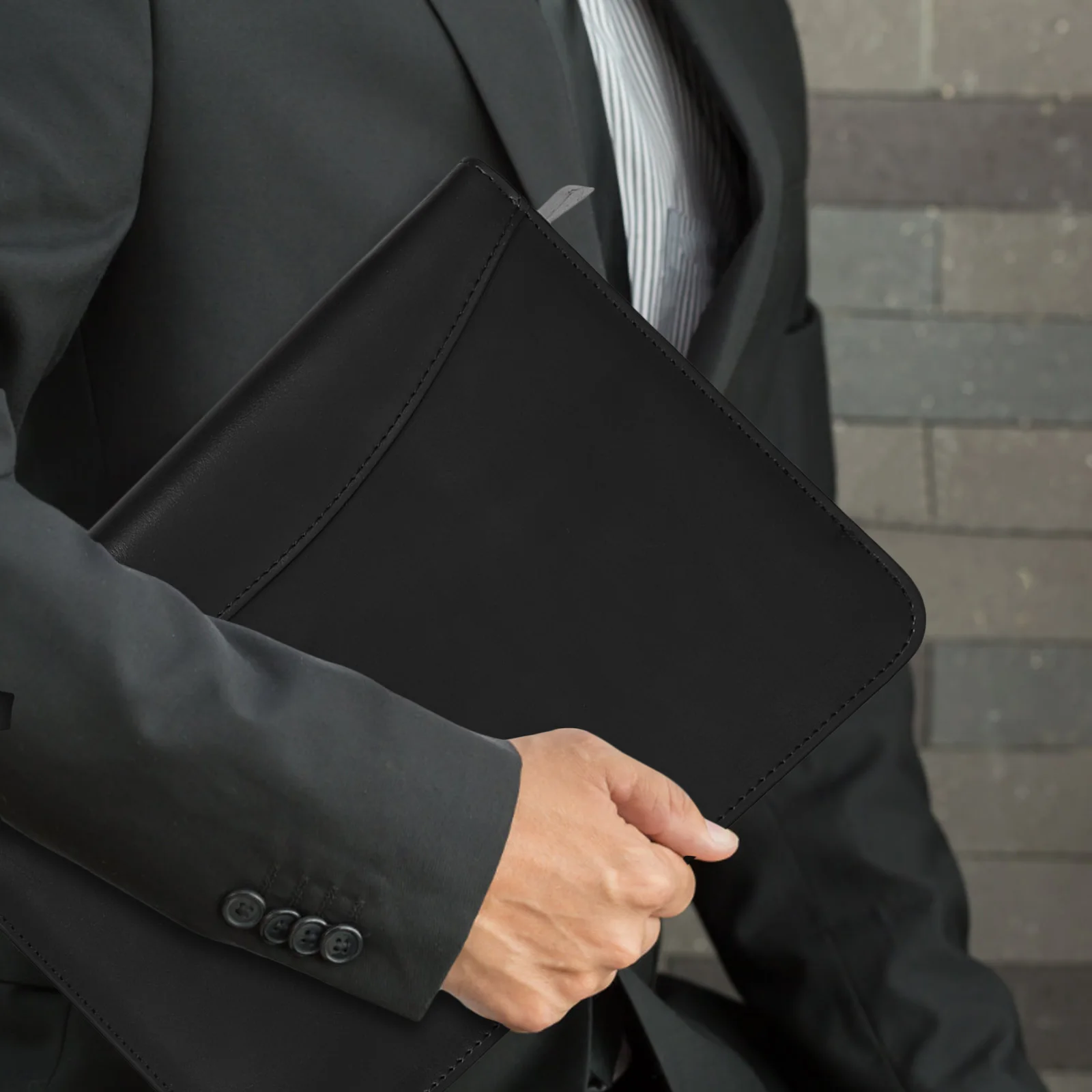 

Zippered Portfolio Work Folder ganizer 6 Hole A5 Document ganizer Business Folder Storage Bag Pu Padfolio