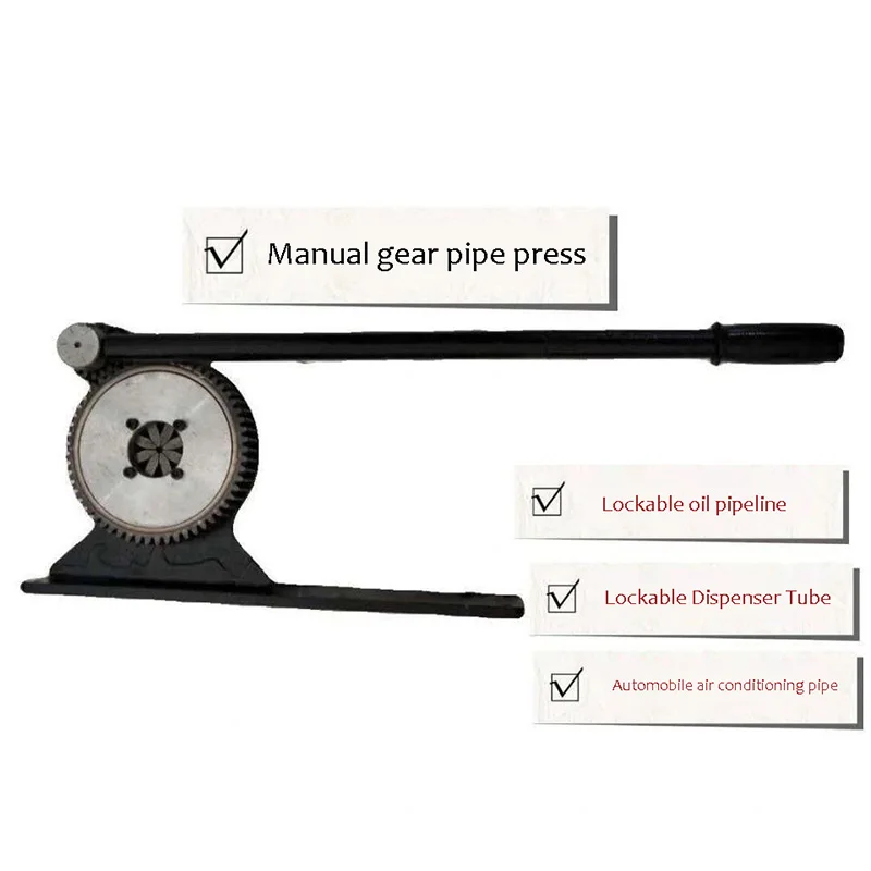 Manual Hose Crimper Portable Large Gear Mechanical Mechanical Gear Hose Crimping Machine Sprayer Tube Pressing Crimping Tool