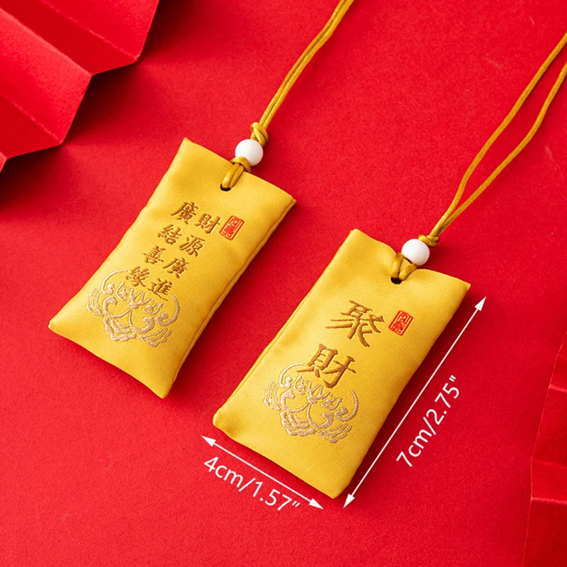 Lucky Spiritual Salt Pouch Spiritual Salt With Sachet Buddhist Spiritual Salt Pouch Necklace Amulet Blessing Sachets Pendant