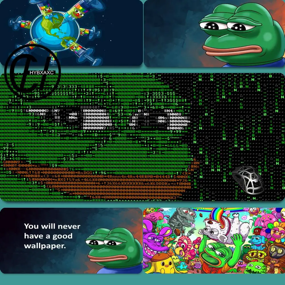 HD Mouse Pad Non-Slip Rubber Edge locking mousepads Game play mats Popular Fashion Funny meme Cute pepe for notebook PC computer