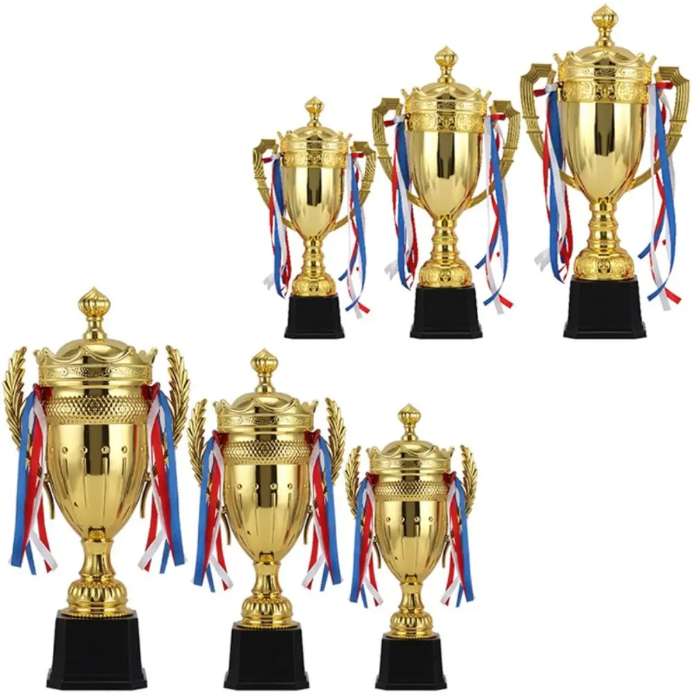 Sports Games Gold Trophy Awards Crown Champion Small Prize Cup with Lid School Rewarding Supply Winner Award Trophy Toy