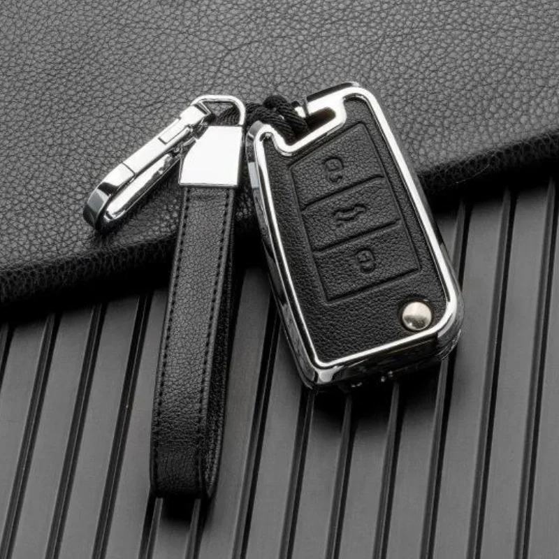 

Car Key Case Cover for Volkswagen VW Golf7 Mk7 Seat Ibiza Leon FR 2 Altea Aztec for Skoda Octavia