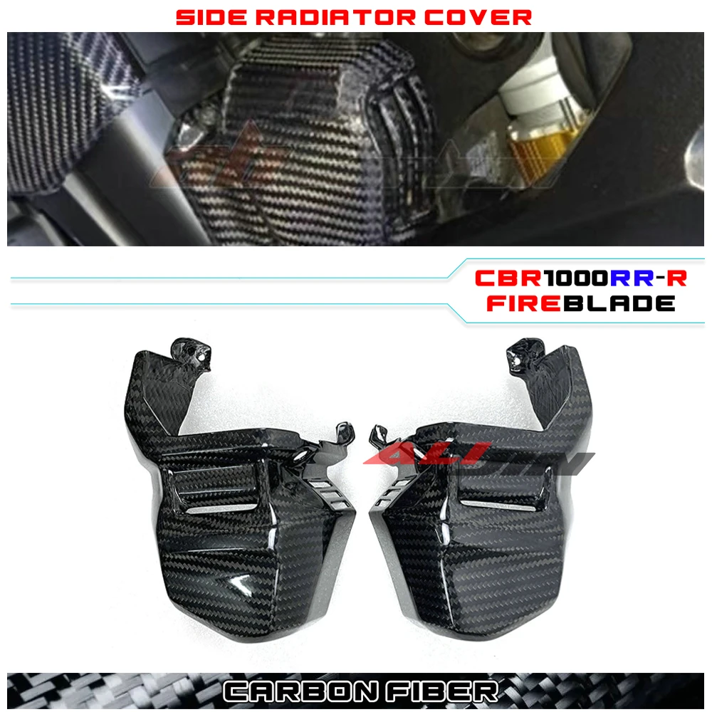 

Carbon fiber Motorcycle Fairing Side Radiator Ducts Cooling Cover Panel Protector For HONDA CBR1000RR-R SP Fireblabe 2021-2024
