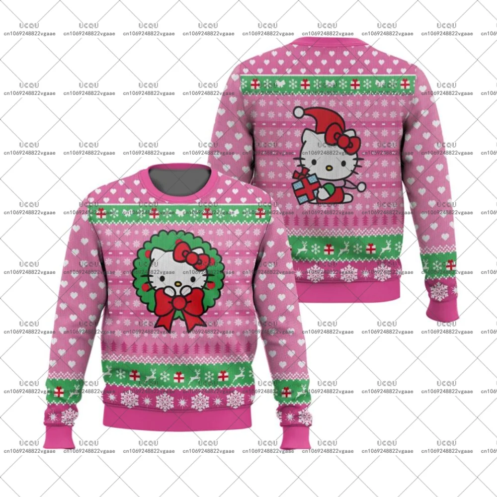 

Girls Women T Shirt Cute Sweatshirt Unisex Gift Kid Top Adult Tee 3d Hello Kitty Oversized Hoodie Christmas Sports Fans MINISO