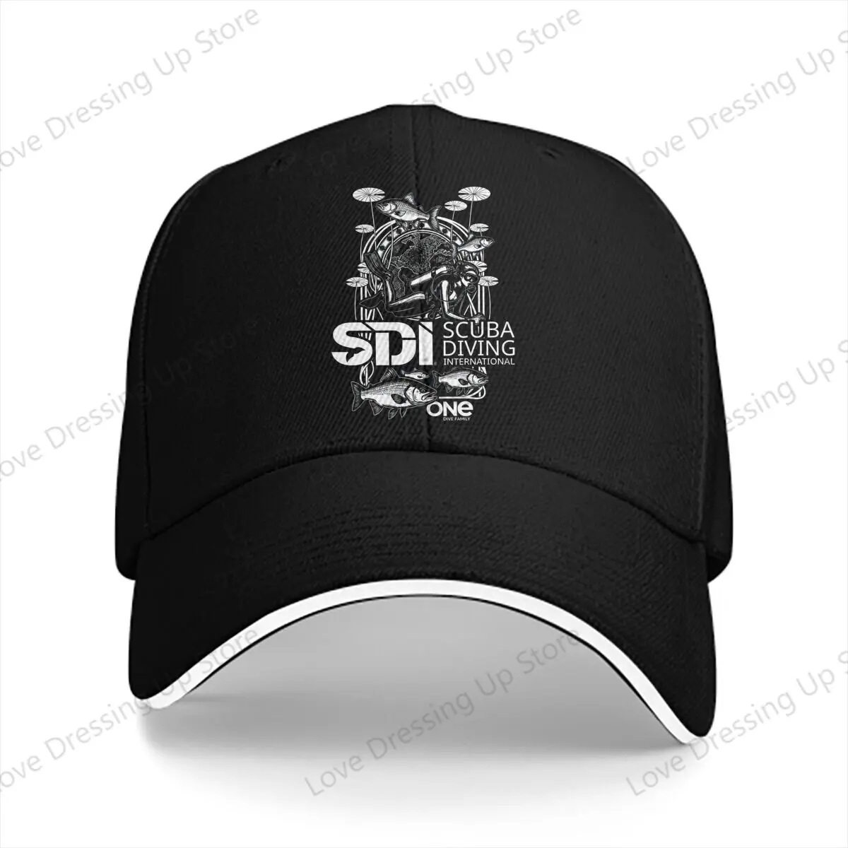 New Love Scuba Dive Men Women Baseball Caps Ocean Diving Truck Driver Hat Running Hats