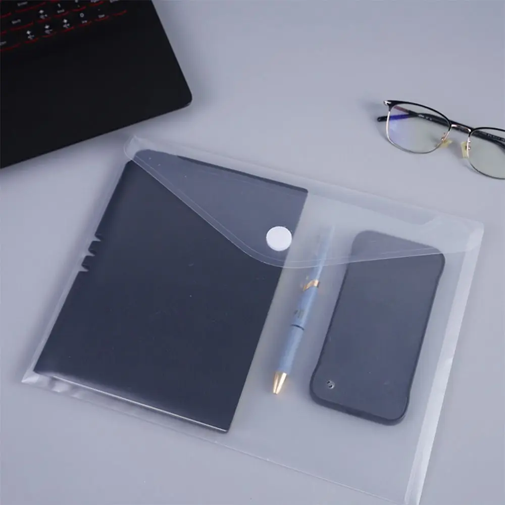 Waterproof File Folder Thickened Plastic A4/A5/A7/A8 Filling Organizer Transparent Document Folder Students
