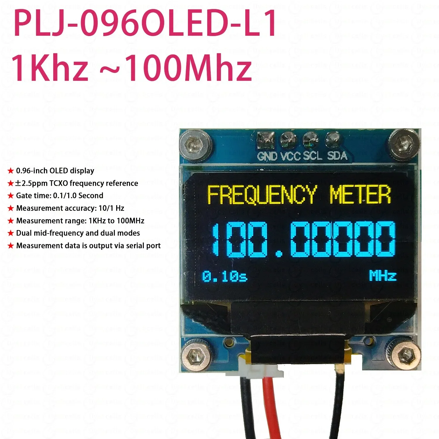 

PLJ-096OLED-L1 Частотомер радиочастотных сигналов 1 кГц - 100 МГц