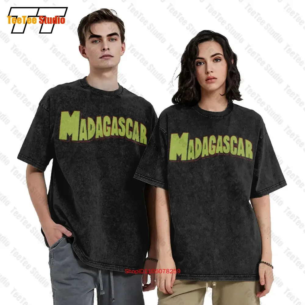 Madagascar Logo Movie Alex Julien Melman Vintage Oversized T-Shirt TFS6