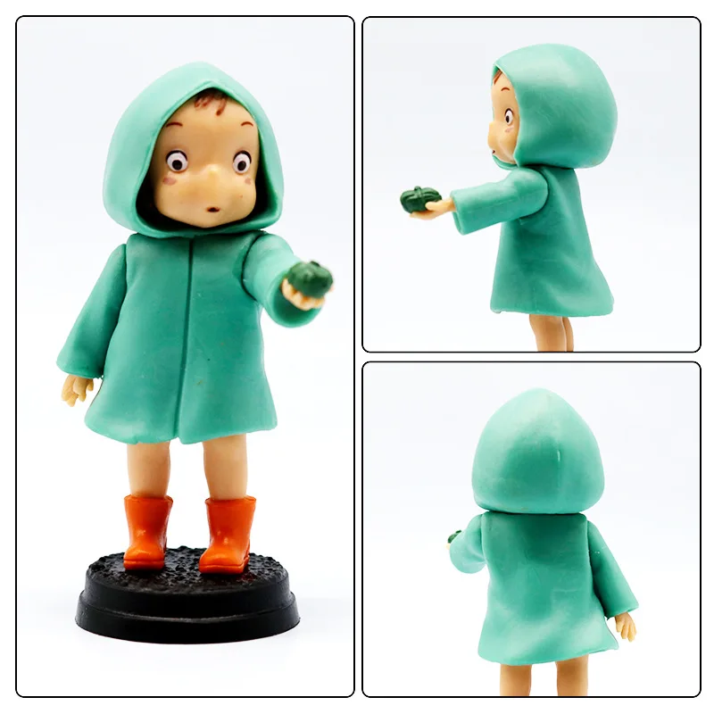 6 pçs/set Anime Bonito Filme Personagem Vaga-lumes Menina e Ponyo PVC Action Figure Modelo Brinquedos Presente 7cm