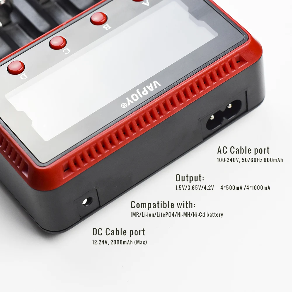 Imagem -02 - Carregador de Bateria com Displays Lcd Slot Tensão Corrente Tempo de Carregamento tipo para 18650 26650 1.2v Nimh Nicd aa Aaa
