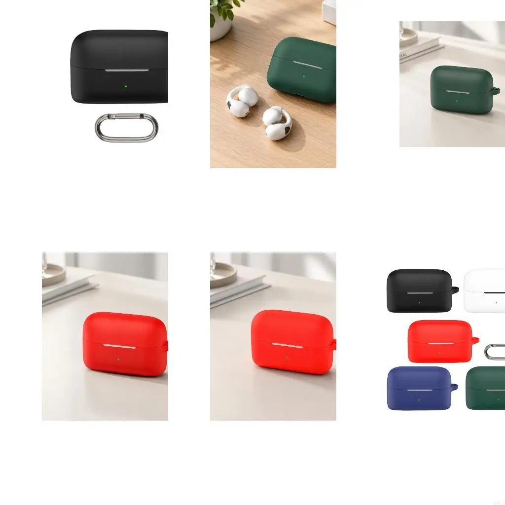 Q6PA Molded Silicone Ear Clip Headphone Charging Case Protective Cover