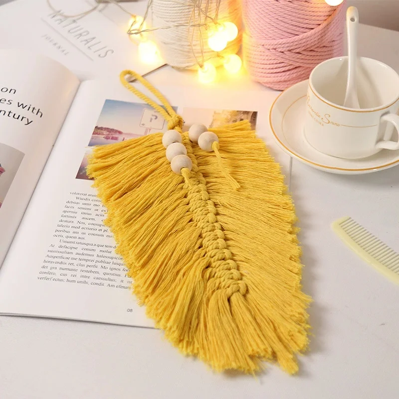 

Bohemian Macrame Dream Catcher Leaves Ornament Autumn Golden Leaf Wind Chimes Tapestry For Girls Bedroom Thanksgiving Wall Decor