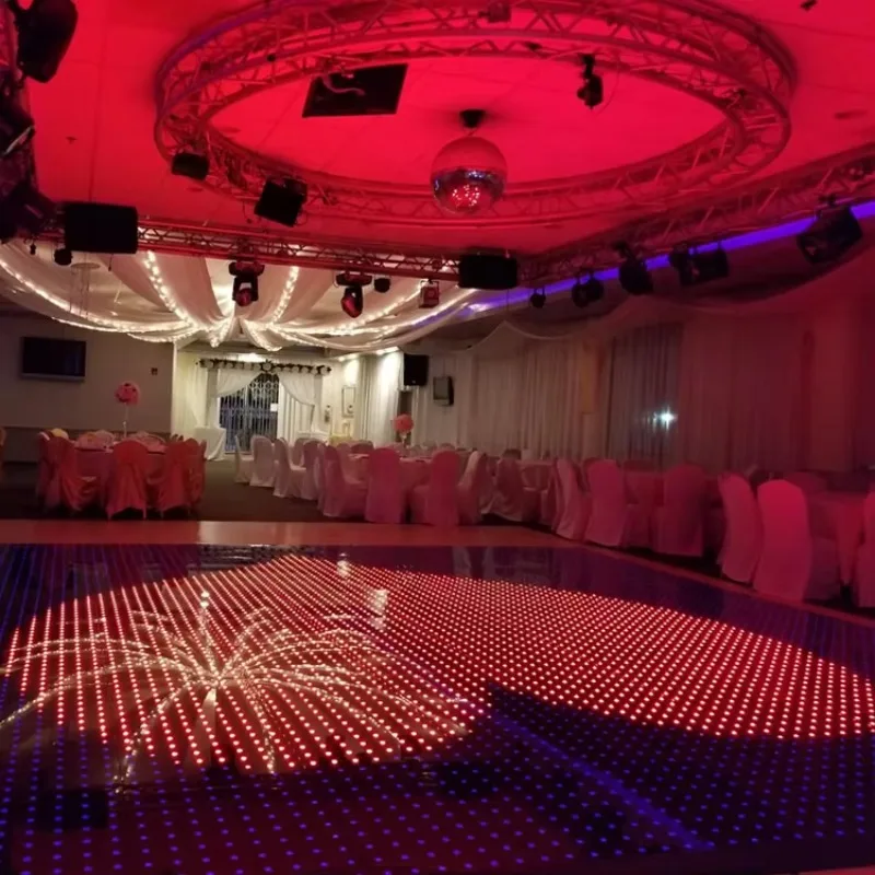 New Item Interactive Dj Disco Portable Wireless Digital Lighting Star Led Pixel Dance Floor for Wedding Banquet  Hire New York