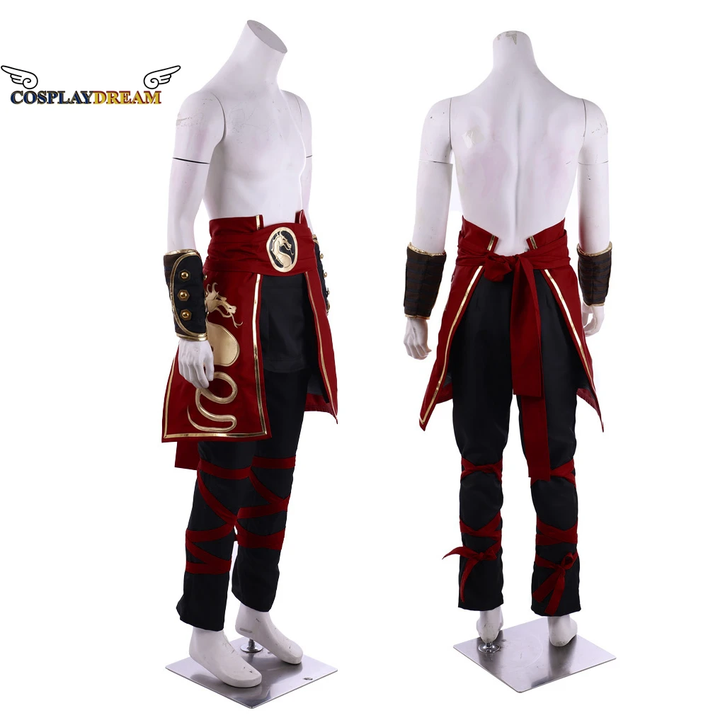 Mortal Kombat Liu Kang Cosplay Costume Pants Outfit Game Liu Kang Cosplay Adult Costume Game Suit