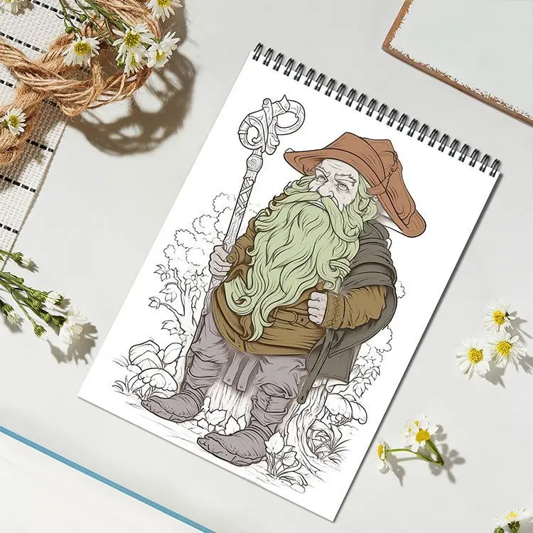 Coloring Picture Book Adult Hand-drawn Decompression Painting Decompression DIY Coloring Book Graffiti Lead Energy Painting