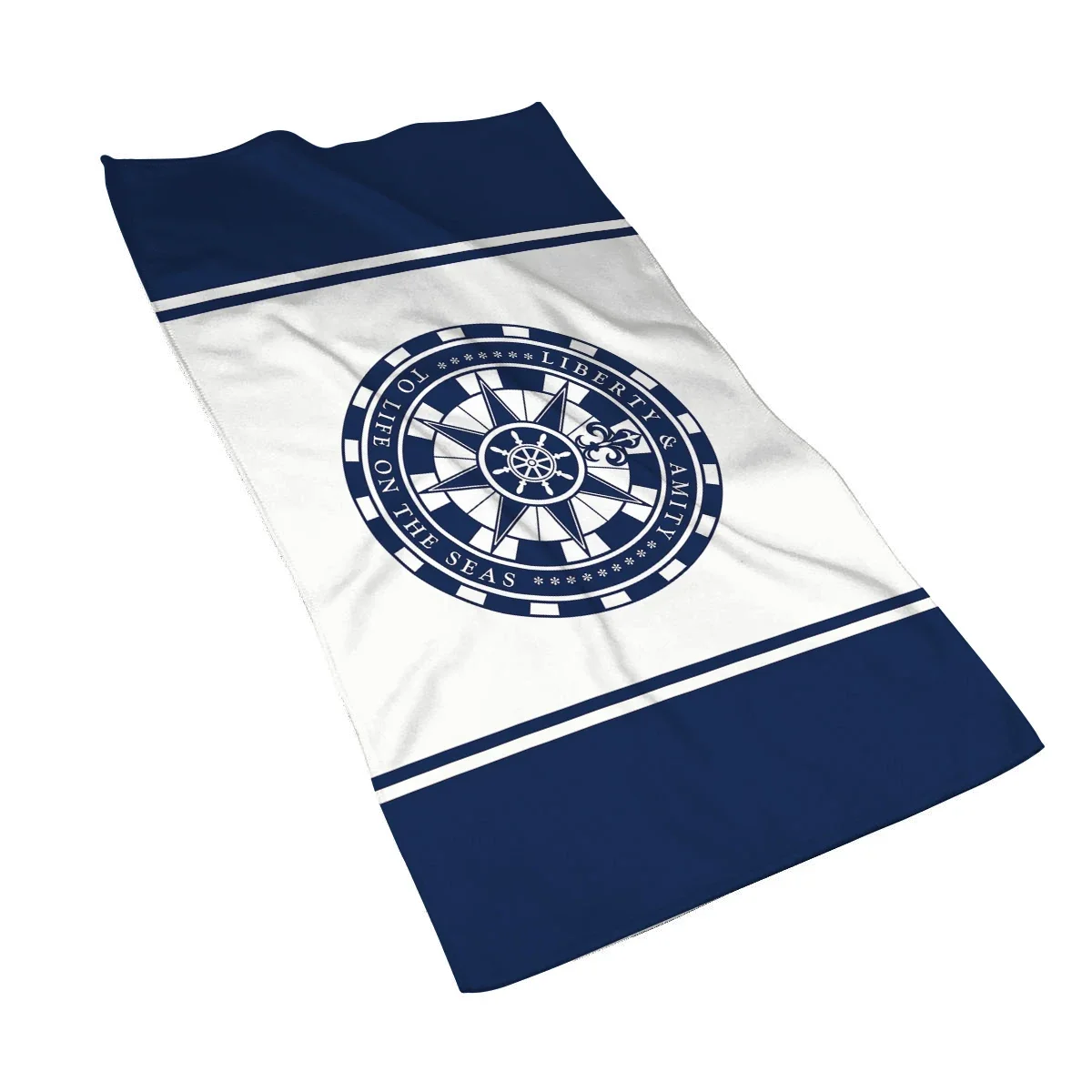 Beach Towel Nautical Series Anchor Compass Nordic Dark Blue Compass Home Bathroom Towel Bathroom Microfiber Towel Can Customized