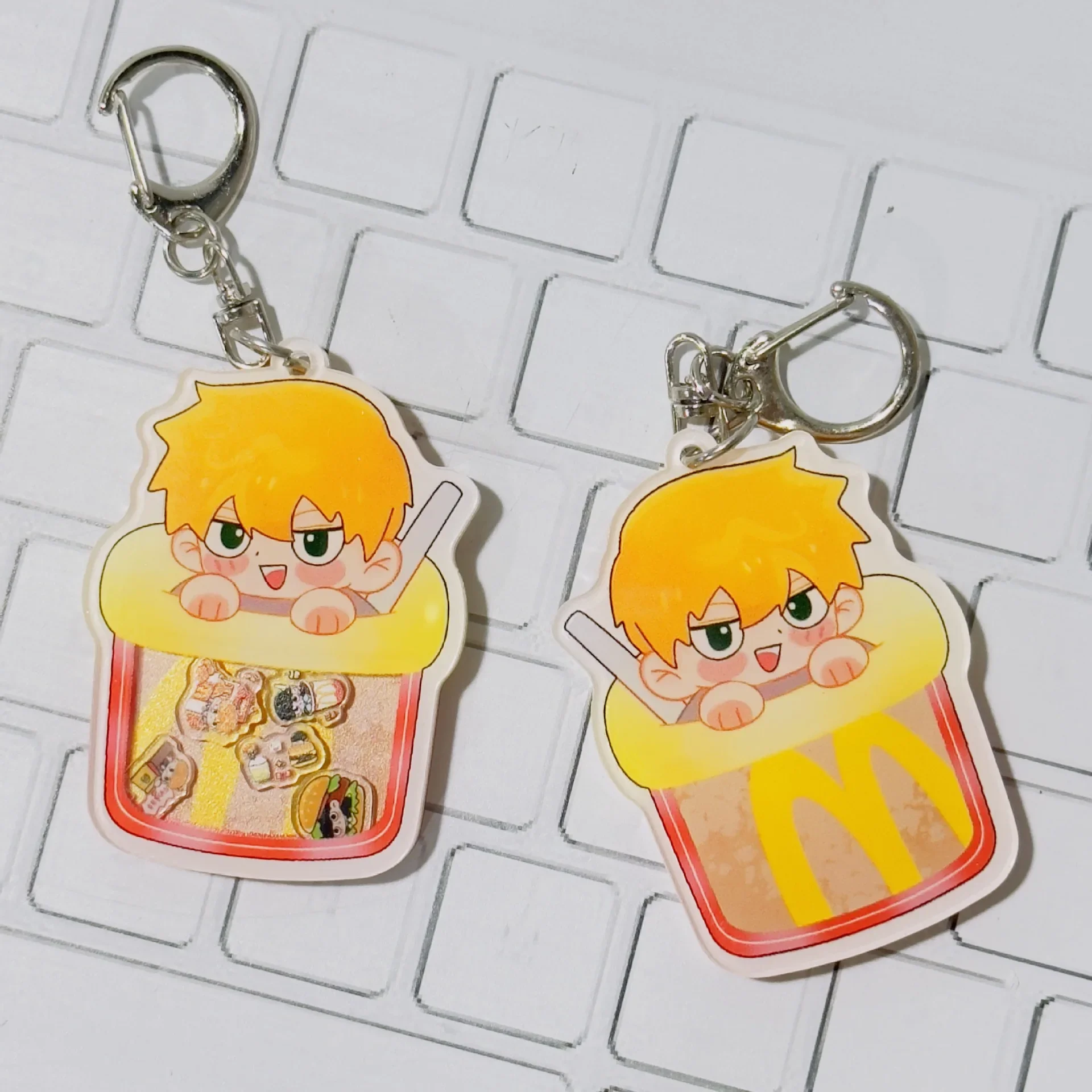 Mob and Psycho 100 Shake Pendant Keychain Popular Fantasy Anime Cute Cartoon Characters Peripheral Interesting Jewelry Gifts