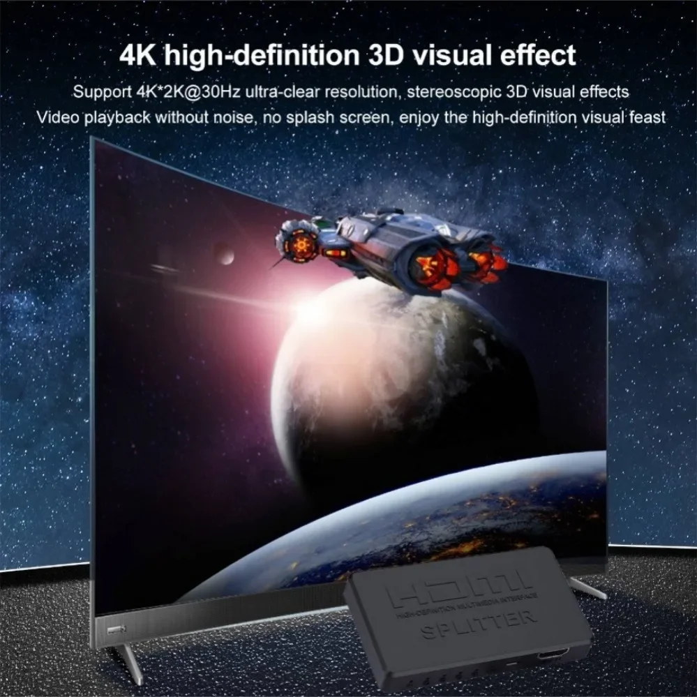 4x1 HDMI-kompatybilny przełącznik wideo HD 4K rozdzielacz HDMI 1 w 4 przełącznik HDMI 2x1 piasta do projektora ekran do laptopa PS4