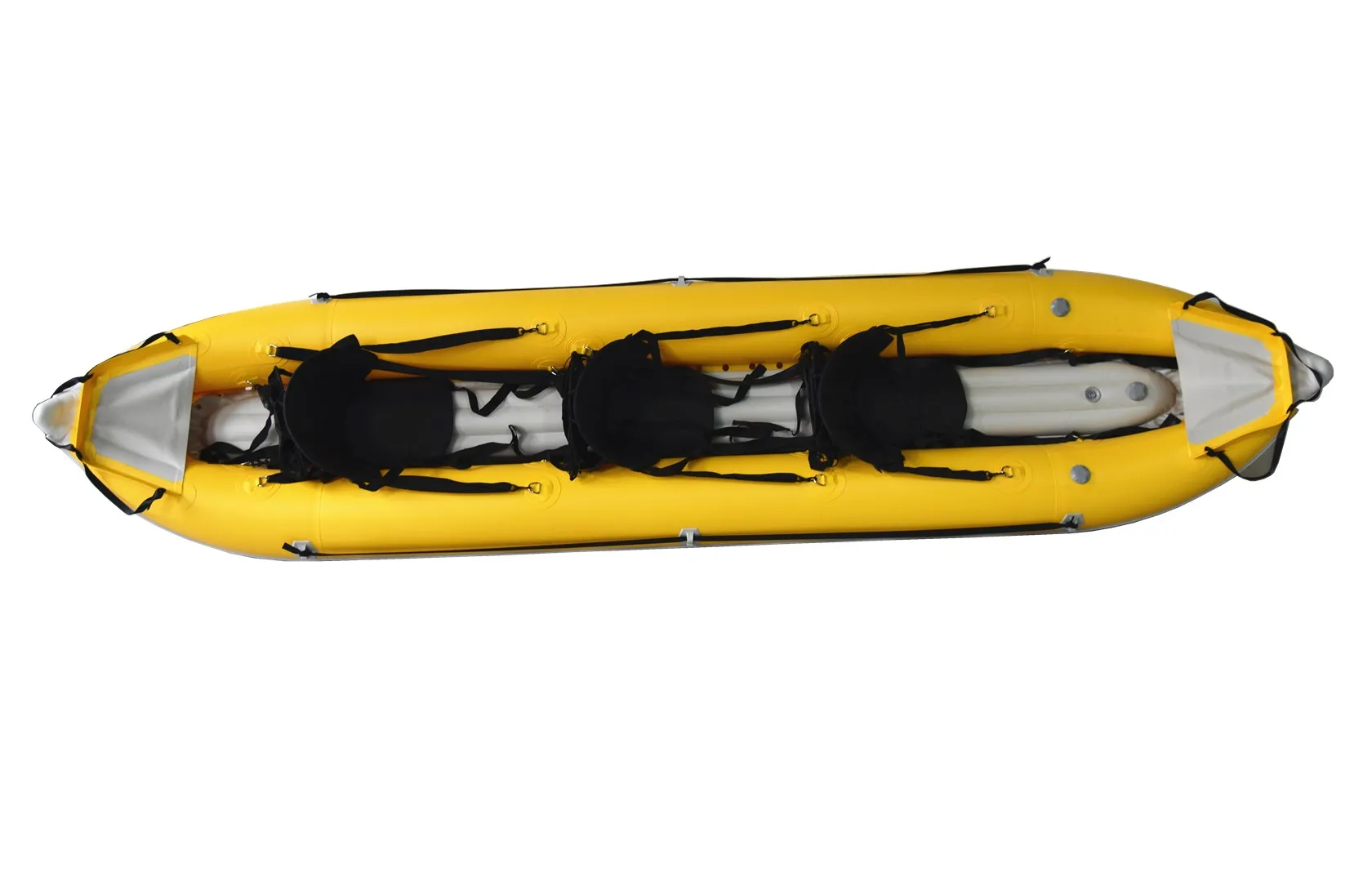 2022 New Design 3 Person Three Seat Self Bailing Inflatable Ducky Whitewater Kayak