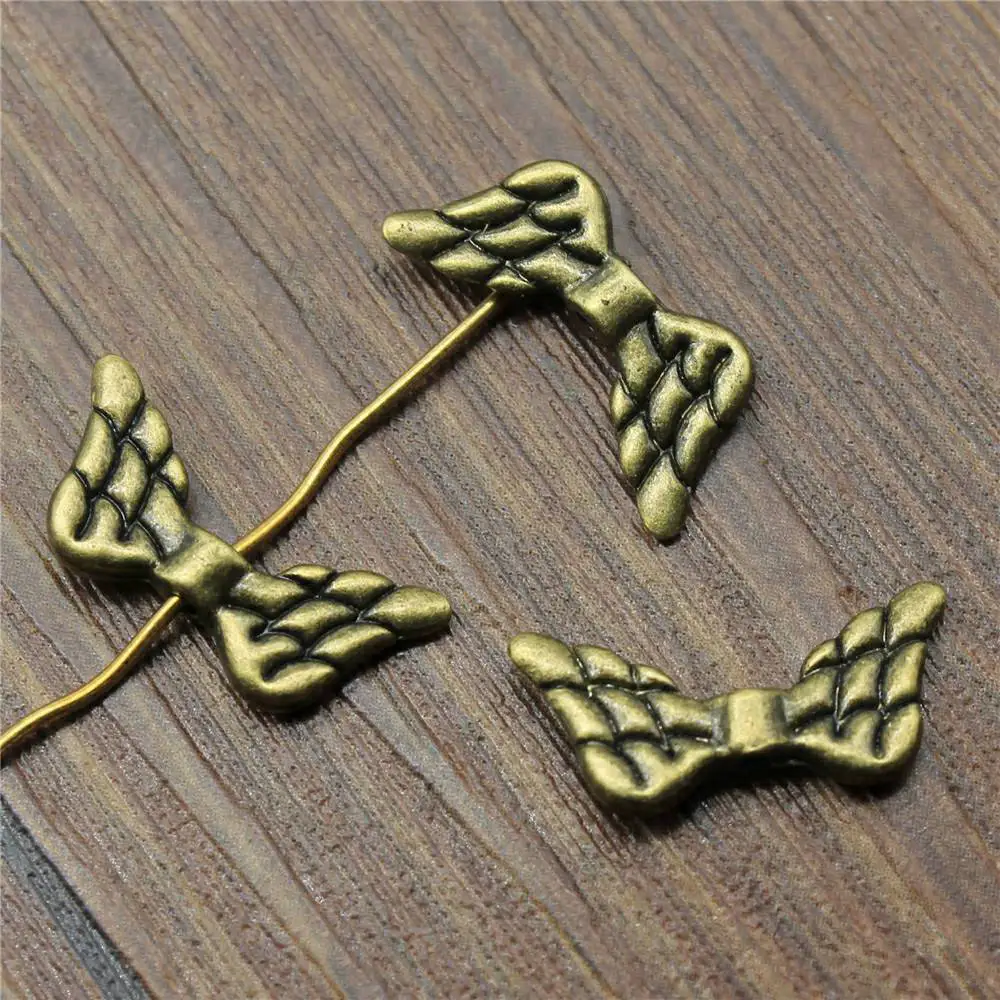 Trend Love Wing Small Hole Beads Spacer Accessories Parts Girl Jewelry Massive Materials