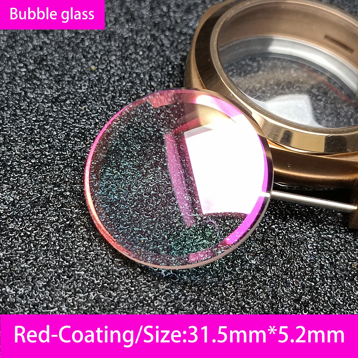 31.5x5.2x2.9mm Crystals Double Dome Big Chamfer Blue/Red AR Coating Watch Glass Fits SKX007 SKX175 SRPD55K1 SRPD65K1