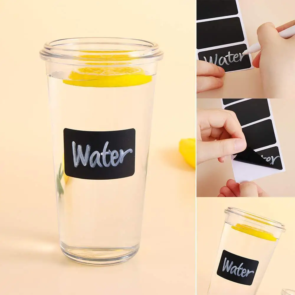 Kitchen Pantry Organization Labels Removable Blackboard Decals Reusable Marking Stickers For Mason Jars And Coffee Canisters