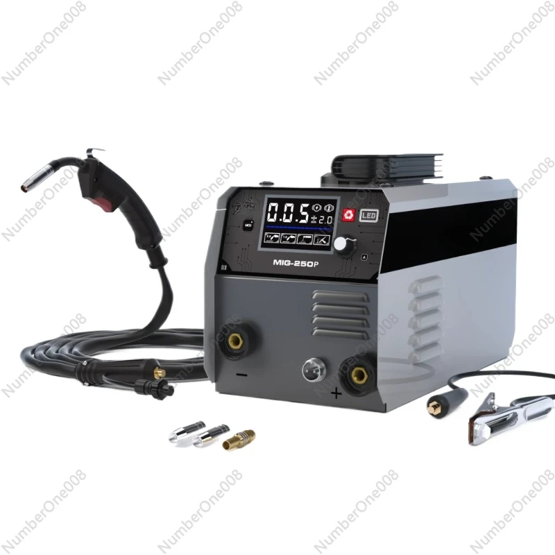 LED SCREEN 220V MIG-250P Lift TIG MMA MIG 3 in 1 Welding without Gas Flux Core Wire SEMI--Automatic MIG Welding Machine