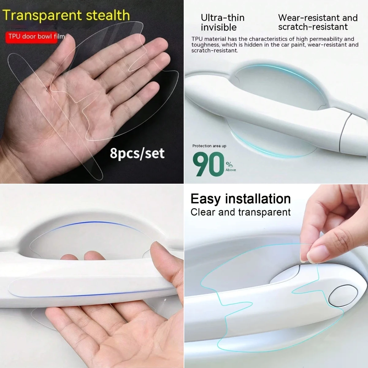 Дверная ручка автомобиля, невидимая защитная наклейка, авто для Lotus Emira Evija Elise Exige Evora Europa Esprit Eletre (внедорожник)Autolt Дверная ручка автомобиля, невидимая защитная наклейка, авто для Lotus Emira Evija Elise Exige Evora Europa Esprit Eletre (внедорожник)Autolt