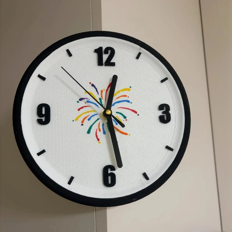 3D Printed Corner Wall Clock Silent Minimalist Modern Art Deco for Shady Sunny Corner Wall Hole Cover Decor