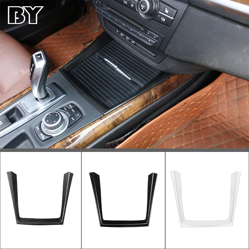 

For BMW X5 E70 2008-2013 ABS Car Central Control Water Cup Holder Decoration Frame Trim Stickers Accessories 1 Pcs