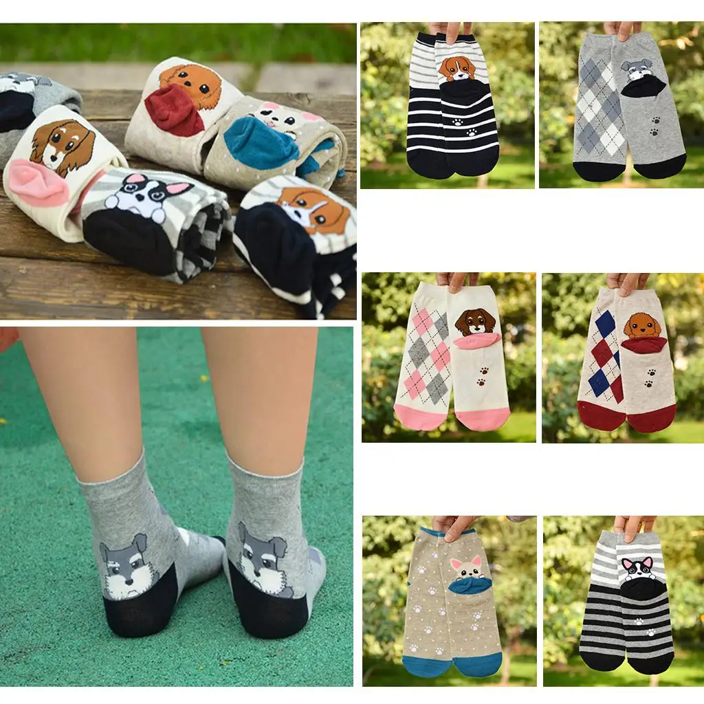 

Носки с милым щенком, носки на каблуке, хлопковые носки, носки с героями мультфильмов