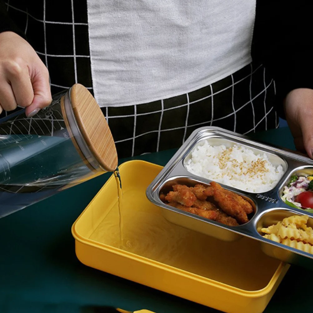 

Stainless Steel Lunch Box Sealed Food Carrier Container Camping Tableware Containers with Lids for Insulation