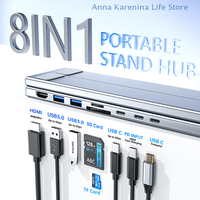 Universal Type-C Laptop Holder With HUB Computer Stand Bracket HDMI SD TF Memory Card For MacBook For IPad Pro For Lenovo