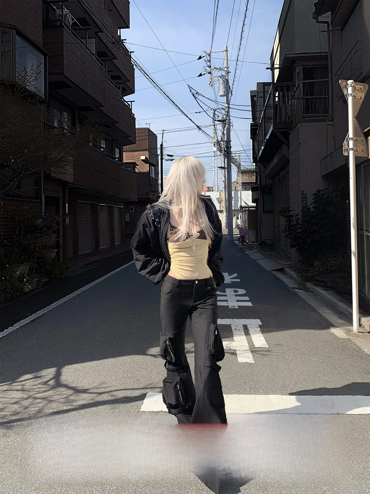 

Sexy AlmondMocha Striped Color Blo Women's Street Sle Crop Top And High Waist Pant Set Outerwear Con Body Suit Vest