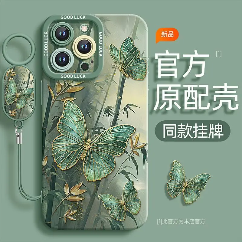 For iPhone14 case iPhone15ProMax Premium sense iphone12National Fashion iphone13Butterfly iPhone11