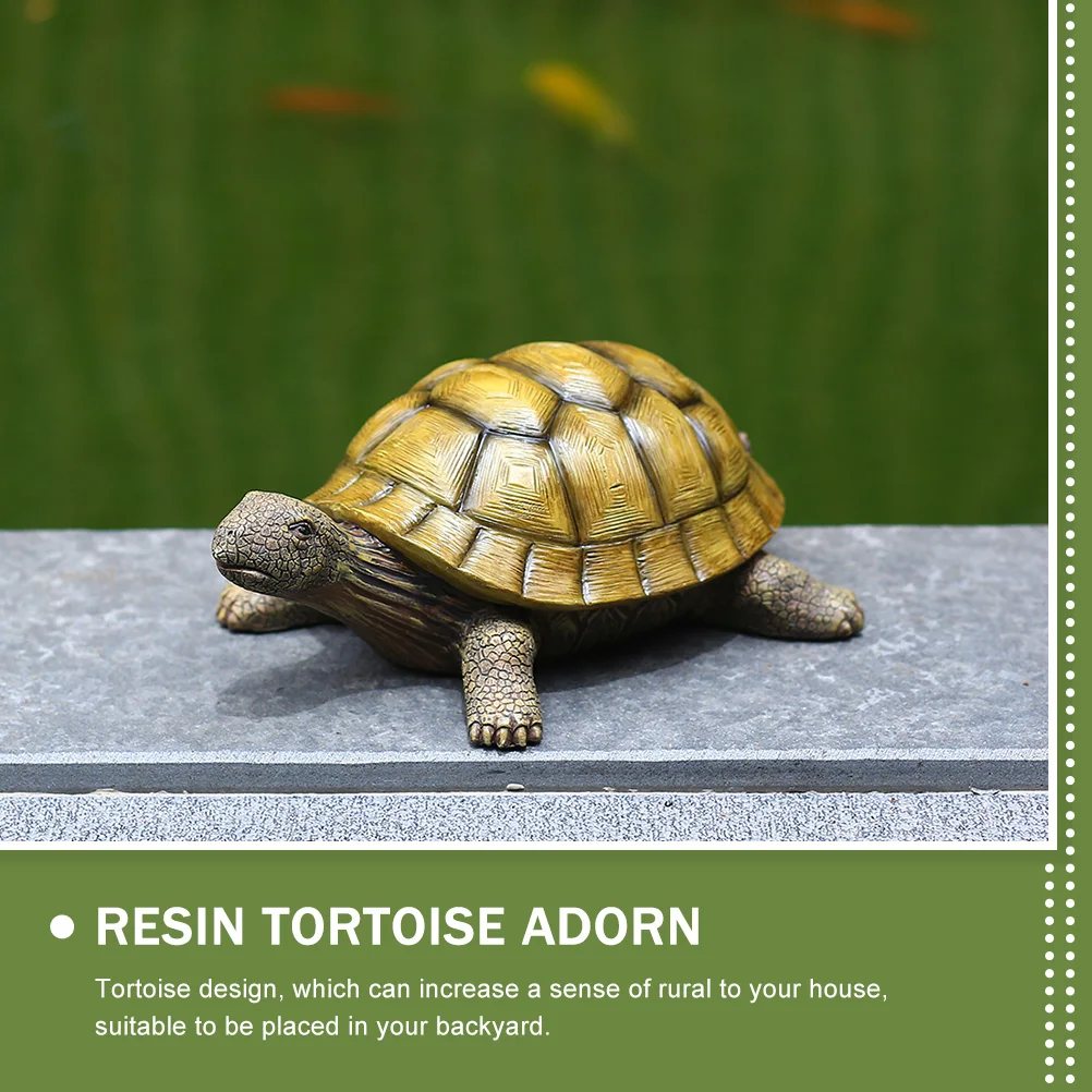 

Resin Tortoise Decor 10.8X25.8X17.5CM Waterproof Outdoor Garden Statue Ornament Yard Adornment Landscape Accent Home Decoration