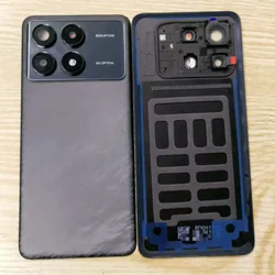 Rear Battery Glass Lid For Xiaomi Redmi K70 Ultra K70 Pro K70E Back Cover Door Case Housing + Lens Frame Adhesive Replacement