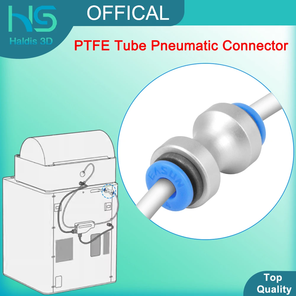 

For Bambu Lab X1 X1C X1E P1P P1S PTFE Tube Pneumatic Connector 3D Printer Filament Extruder Bambulab 3D Printing Part Accessory