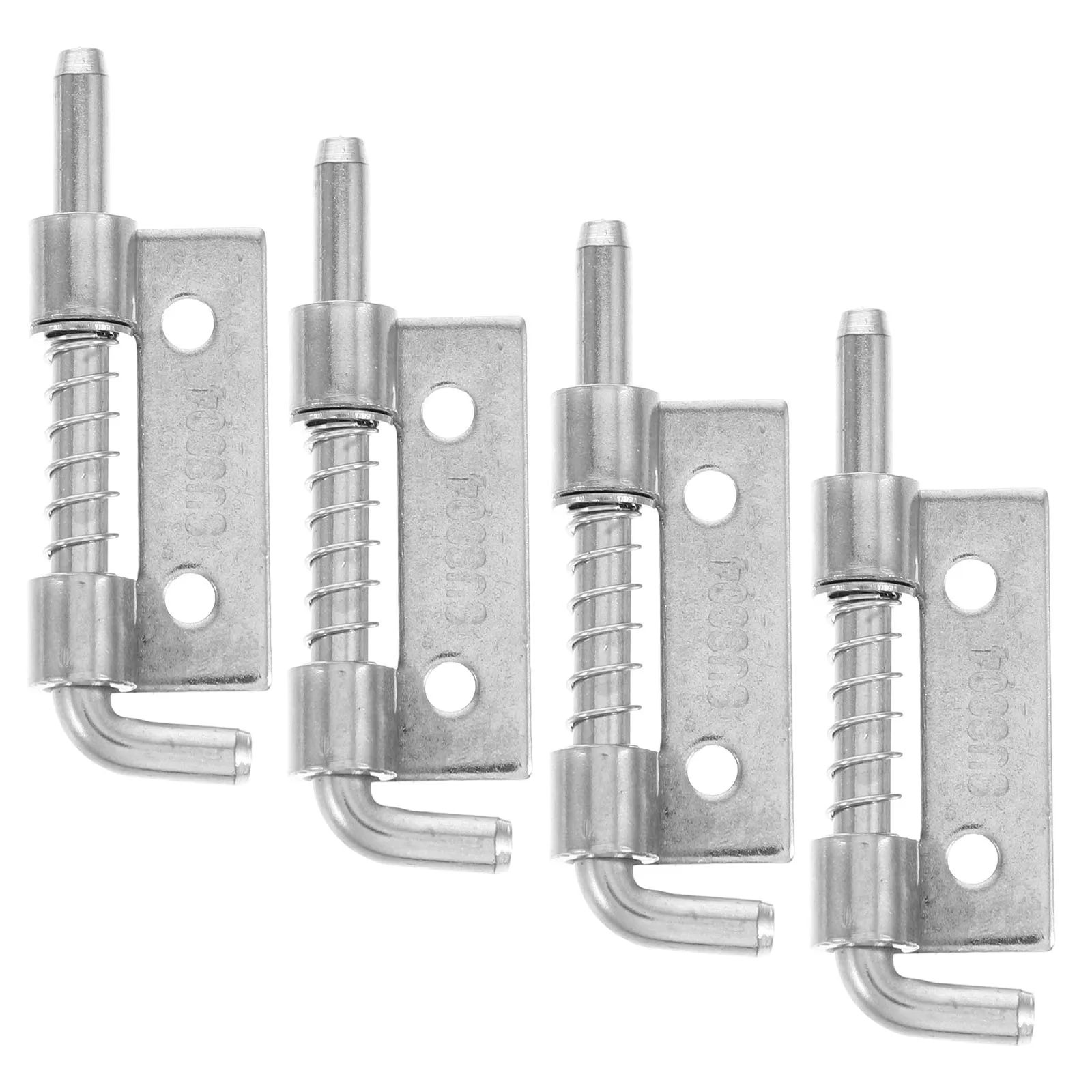 

4Pcs High Quality Stainless Steel Spring Latch Flat Pin Hinge Lock for Cabinet Doors Spring Bolt Lock