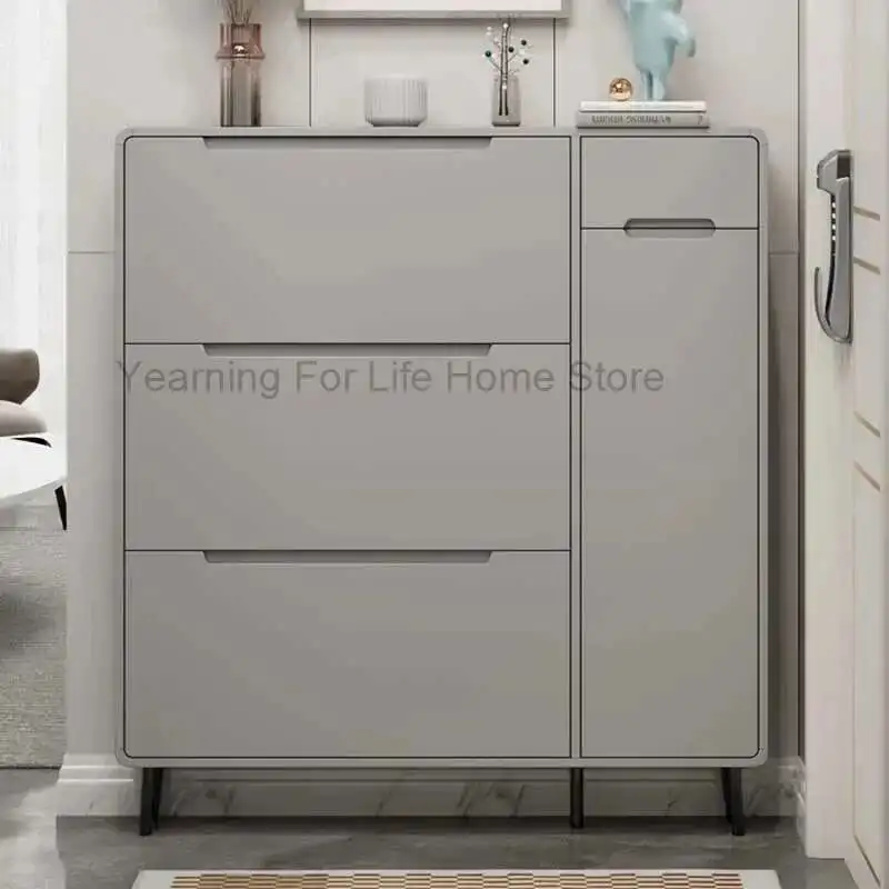 

Luxury Drawer Shoe Cabinet Vertical Design Home Organization Shoe Rack Wooden Hallway Schonen Kast Furniture Living Room