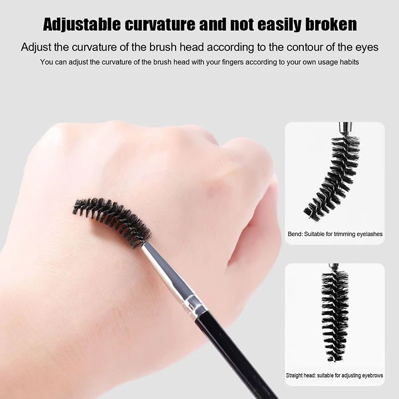 Doppelseitige Augenbraue Eyeliner Pinsel Für Frauen Make-Up Werkzeuge Wimpern Pinsel Lash Curl Spirale Pinsel Abgewinkelt Stirn Puder Pinsel