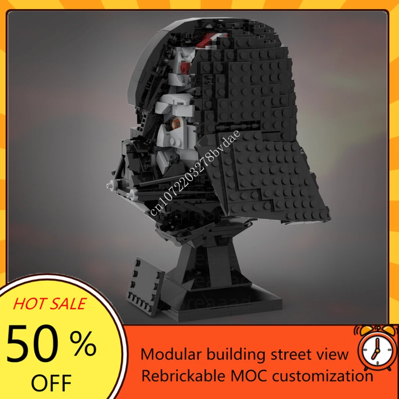 979PCS Star Plan MOC Dark Soldier Helmet MOC SpaceShip Battle Model Building Block Architecture Education Assembly Model Toy