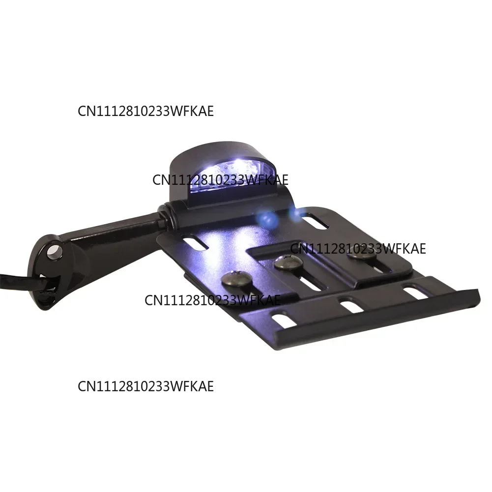 Motorcycle Telescopic Folding LED Light Side Mount License Plate Holder For Harley Dyna Sportster 883 1200 XL 07-16